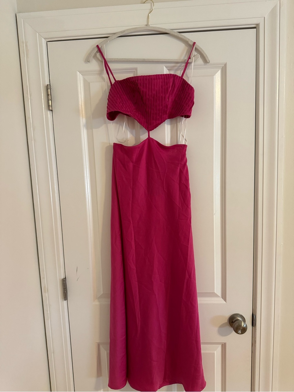 Hello Molly Fuchsia Cutout Maxi Dress